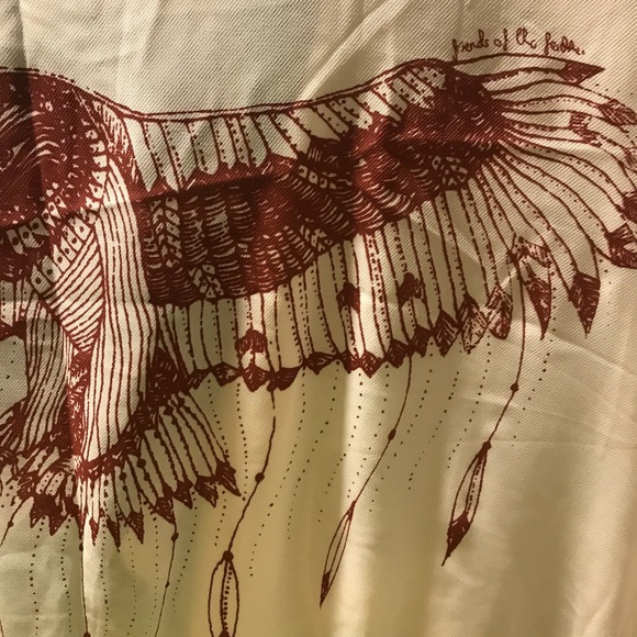 SOLD OUT CLEARANCE Eagle Sheer Crochet White Beach Coverup Wrap Top - Picture 6 of 7